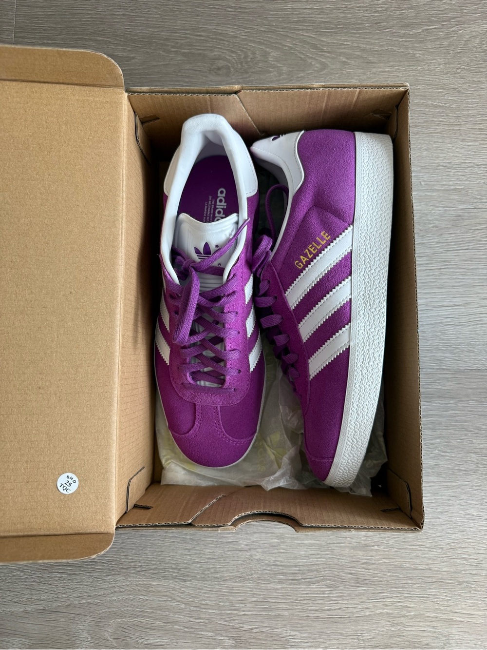 Adidas Gazelle Women's Sneakers | 6.5 | Purple and White